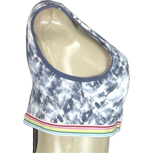 Lucky Brand +1X Tie-Dye-White Removable Pads Rainbow Striped Comfort Bras-2-Pk - Picture 5 of 10